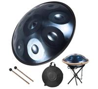 Harmonic Tambour À Main En Ré Mineur - Instruments De Musique À Percussion Ensemble De Tambour À Main, Tambours En Handpan En Acier Pour Adultes 9/10/12 Notes 432 Hz(E,432HZ/12Note)