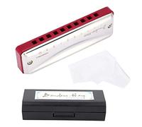 Harmonica 10 trous, 20 tonalités C majeur pour débutants et professionnels, Accessoire instruments à vent for musique blues jazz et loisirs créatifs