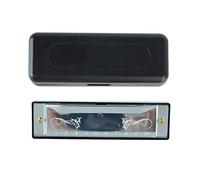 Harmonica 10 trous 20 tons C clé orgue à bouche Standard professionnel avec étui pour enfant débutant (Argent)