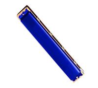 Harmonica 24 Trous Double Trou Note Simple Do Majeur Argent Rouge Noir Bleu Instrument Harmonica Diatonique Instrument Professionnel(Blue C)