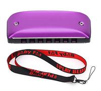 Harmonica 7 Trous Mini, Instrument à Vent Coloré, Compact et Léger, pour Débutant et Adulte - Son Pur et Puissant, Idéal pour Blues, Folk et Rock, Facile à Transporter (Violette)