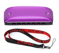 Harmonica 7 Trous Mini, Instrument à Vent Coloré, Compact et Léger, pour Débutant et Adulte - Son Pur et Puissant, Idéal pour Blues, Folk et Rock, Facile à Transporter (Violette)
