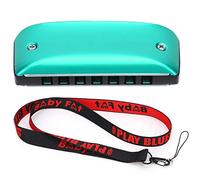 Harmonica 7 Trous Mini, Instrument à Vent Coloré, Compact et Léger, pour Débutant et Adulte - Son Pur et Puissant, Idéal pour Blues, Folk et Rock, Facile à Transporter (Verte)