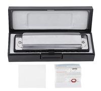 Harmonica à 10 trous Blues en La bémol, modèle AM - 20D Orange - Son clair idéal débutants et pros, matériaux durables anticorrosion, parfait pour pratique et scène (Noire)
