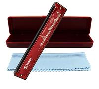 Harmonica à bouche pour harpe armonica 24 trous clé de do diatonique polyphonique blues harmonica instrument de musique professionnel pour enfants adultes débutant cadeau