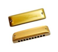 Harmonica À Peigne En Aluminium Doré Instrument À Vent Professionnel Tonalité De Ré Bémol Et Autres Tons Harmonica Débutant Instrument Professionnel(Key of Low F)