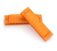 Harmonica acoustique, 10 trous en do diatonique pour orgue de poche (1C) | Peigne en plastique teinté translucide avec vis exposées - Composant portable en laiton - Ensemble de toiles de fond pour