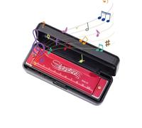 Harmonica Bleu 10 Trous 20 Notes Pour L'Éducation Musicale Des | Clé Diatonique De Do Pour L'Apprentissage Précoce | Construction Durable En Métal Et ABS