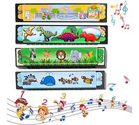 Harmonica Blues Diatonique,4 Pièces Harmonica Enfant,16 Trous Harmonica,Harmonica Blues,Couleur Harmonica,Harmonica Jouet, pour Débutants,Enfants, Étudiants, Adultes, Joueurs Professionnels