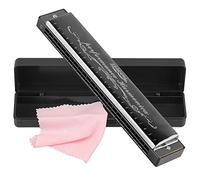 Harmonica Blues en Do Chromatique Orgue Majeur Diatonique avec 24 trous Harp Orgue à bouche avec étui pour Folk Jazz Pop pour adulte enfants étudiant débutant Cadeau