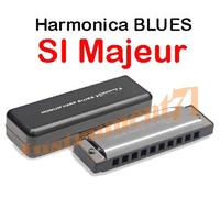 HARMONICA BLUES EN SI MAJEUR 10 COMPARTIMENT DIATONIQUE