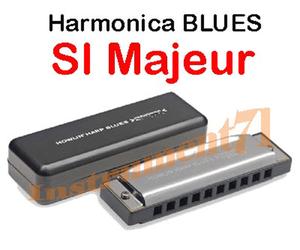 HARMONICA BLUES EN SI MAJEUR 10 COMPARTIMENT DIATONIQUE