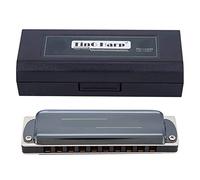Harmonica Blues Harp 10 trous en e Si b, instrument musical blanc avec marquages - son clair et stable, corps ABS résistant à l’eau, idéal pour débutants et musiciens (Noire)