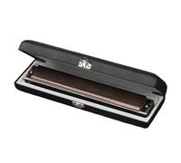 Harmonica Chromatique 24 Trous 28C Clé Polyphonique Niveau Professionnel Débutant(Ebony Wood Grain)