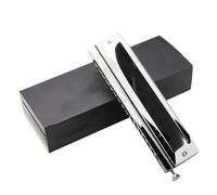 Harmonica Chromatique En Do Pour Adulte Instrument À 16 Trous En Or Et Argent Harmonica Débutant Instrument Professionnel(16 hole silver)