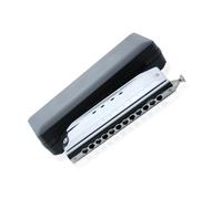 Harmonica Chromatique En Do Pour Adulte Instrument À 16 Trous En Or Et Argent Harmonica Débutant Instrument Professionnel(12 hole silver)