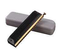 Harmonica chromatique professionnelle pour tonalité C, noir | Blues Musique d'entraînement pour l'éducation précoce, joueur professionnel, harmonica pour adultes
