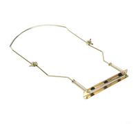 Harmonica de cou réglable pour 10 trous - pour support métallique robuste avec coussinets en caoutchouc - Idéal pour blues folk et rock - Taille 7,87 pouces (Or)