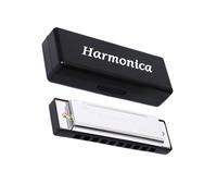 Harmonica de poche multifonction à 10 trous avec construction en métal et peigne en ABS, convient à tous les niveaux de compétence