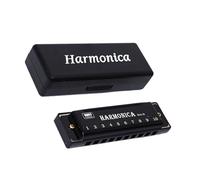 Harmonica de poche multifonction à 10 trous avec construction en métal et peigne en ABS, convient à tous les niveaux de compétence
