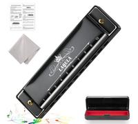 Harmonica Diatonic Blues Harmonica C Harmonica Key Harmonica 10 Trous avec étui de Protection, Cadeau D'harmonica Standard pour Adultes, Professionnels, Débutants et étudiants