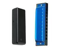 Harmonica Diatonique 10 Trous En Do Avec Étui En Bronze Phosphoreux Kit Pour Débutant Harmonica Débutant Instrument Professionnel(Blue)
