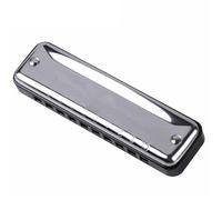 Harmonica Diatonique Argenté À 10 Trous Instrument Professionnel Folk Blues(Key of G)