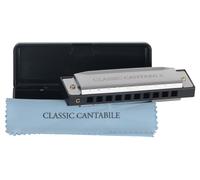 Harmonica Diatonique Blues 10 Trous en Laiton DO Majeur Orgue Set Étui Chiffon