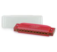 Harmonica Diatonique Enfants 10 Trous Armonica Blues Ut Majeur Plastique Rouge