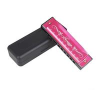Harmonica en Do pour nouveaux joueurs Design 10 trous assure un excellent son (rose)