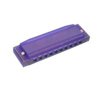 Harmonica en forme de peigne en forme de C en plastique 10 trous pour débutants (violet)