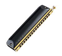 Harmonica Harmonica Chromatique 16 Trous 64 Tons C Ton Professionnel Jouant des Instruments De Musique Débutants (Color : BK (Thick Seat Plate))