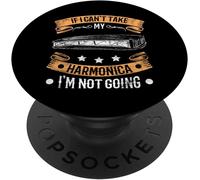 Harmonica Harpe Française Orgue À Bouche Instrument À Vent Popsockets Popgrip- Support Et Grip Pour Smartphone/Tablette Avec Un Top Interchangeable