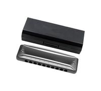 Harmonica Instrument Professionnel Harmonica À Dix Trous Embouchure Ronde n Ré Ton Égal Instrument Professionnel Gris