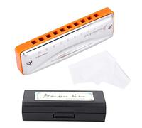 Harmonica, KONGSHENG KS-10BH Ting Harp Harmonica de luxe avec orgue à bouche 10 trous et 20 tons de luxe, clé de C.(Orange)