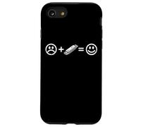 Harmonica Music Makes Happy Blues Harp Player Fan Lover Coque pour iPhone SE (2020) / 7/8