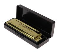 Harmonica Musical L'harmonica En Do Majeur À 10 Trous Est Adapté Aux Débutants Et Appartient À La Famille Des Instruments À Vent.(Gold)