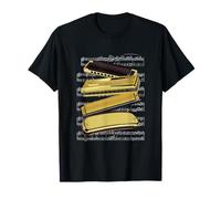 Harmonica Notes De Musique Blues Joueur T-Shirt