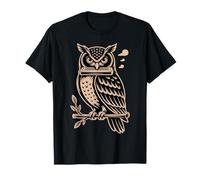 Harmonica Owl Blues Jazz Night Musicien Style T-Shirt