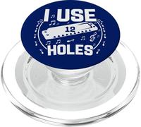 Harmonica Player I Use 12 Holes Funny Citation Music Musician PopSockets PopGrip pour MagSafe