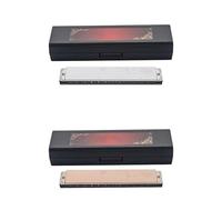 Harmonica Polyphonique 24 Trous Grille En Cuivre Entièrement Métallique Instrument De Performance Pour Adultes(Copper grid F color notes)