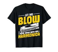 Harmonica pour Adultes Musicien Jeu d'harmonica Joueur d'harmonica T-Shirt