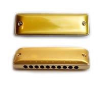 Harmonica Professionnel Harmonica À Peigne En Aluminium Doré En Acier Inoxydable(Minor G)