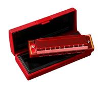 Harmonica Professionnel Harmonica Blues 10 Trous Clé En Do Pour Débutants Pour Apprendre En Autonomie(Red)