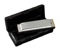 Harmonica Professionnel Harmonica Blues 10 Trous Clé En Do Pour Débutants Pour Apprendre En Autonomie(Silver)