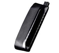 Harmonica Professionnel Harmonica Chromatique 12 Trous Monobloc ABS Peigne Instrument(Black)
