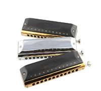 Harmonica Professionnel Harmonica Chromatique ABS Peigne 12 Trous 48 Notes Clé En Do Professionnel(Sliver Color)