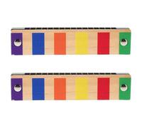 Harmonica Professionnel Harmonica en bois 2 pièces 16 trous double rangée durable facile à apprendre instrument de musique petit ensemble