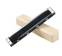 Harmonica Professionnel Harmonica Polyphonique 24 Trous En Do Pour Débutants Pour Apprendre À Jouer Des Instruments À Vent(Black)