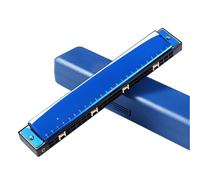 Harmonica Professionnel Harmonica Polyphonique 24 Trous En Do Pour Débutants Pour Apprendre À Jouer Des Instruments À Vent(Blue)